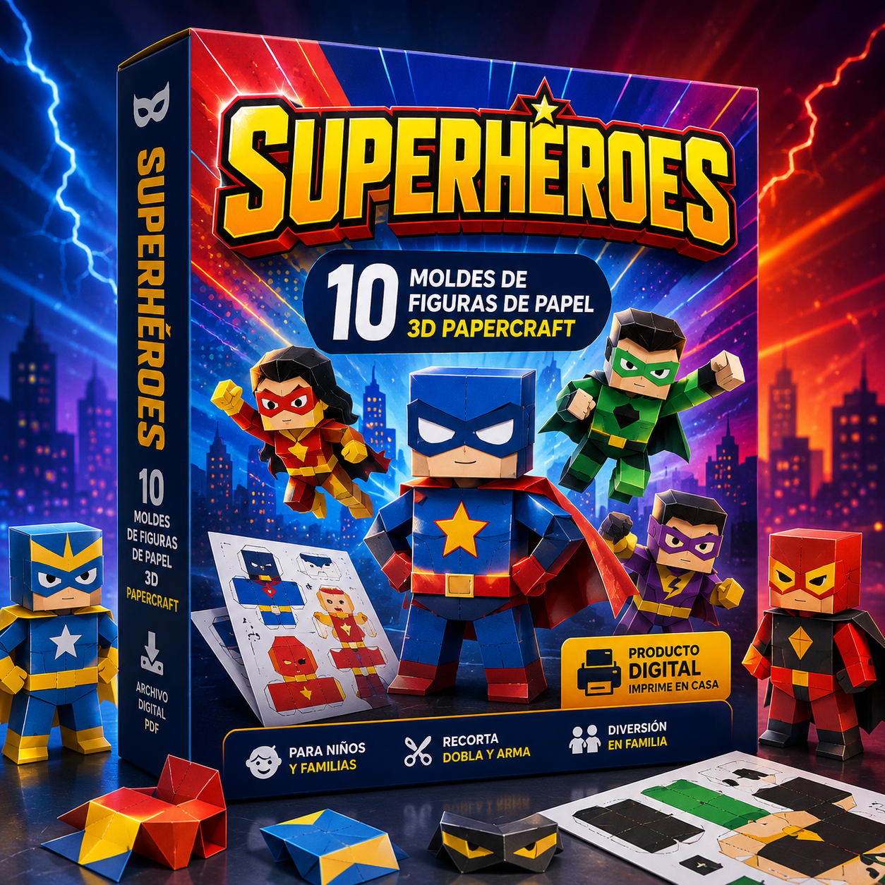 SUPERHEROES : +10 Increibles Figuras De Papel